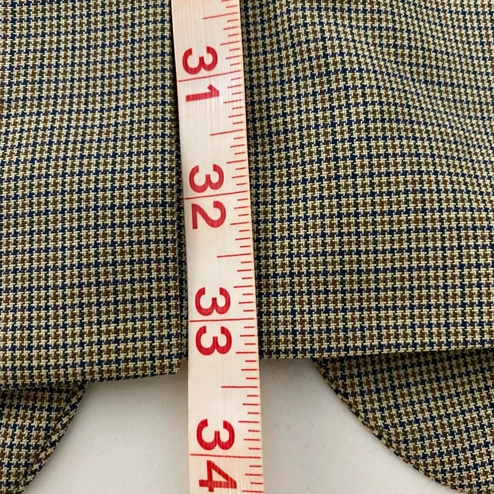 Vtg Banana‎ Republic Sport Coat Mens 42L Wool Houndstooth Made In Italy Academia